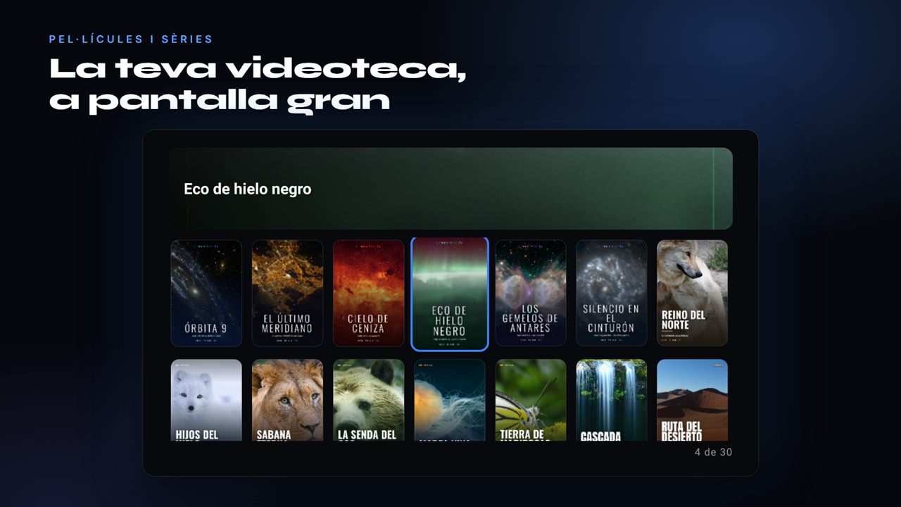 AIDO TV en una Smart TV: catàleg de pel·lícules i sèries amb caràtules