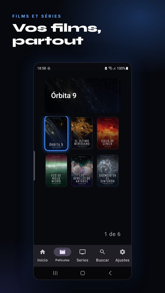 Films et séries sur un téléphone