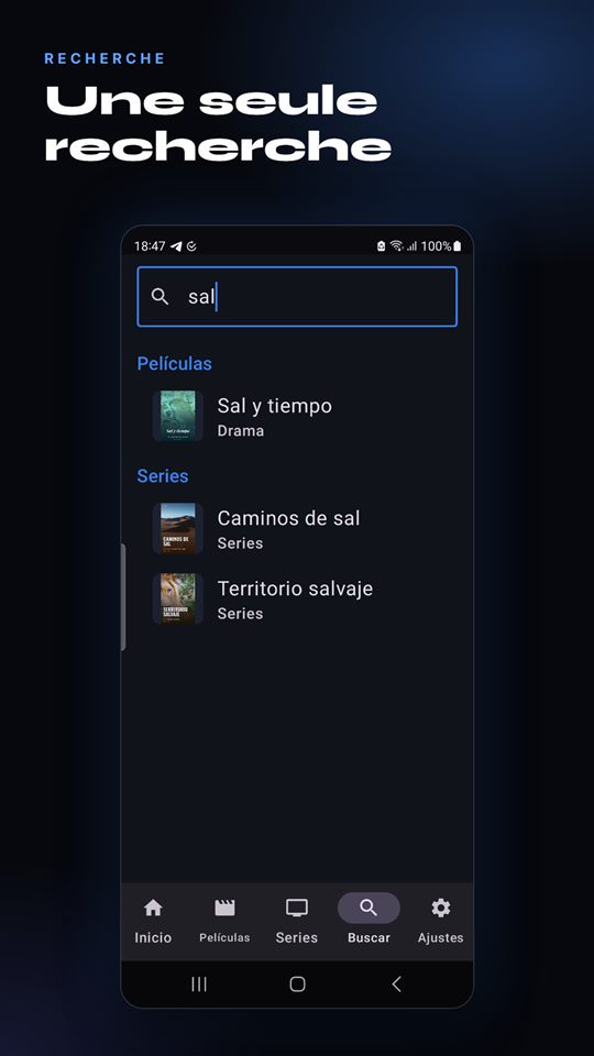 Recherche sur un téléphone