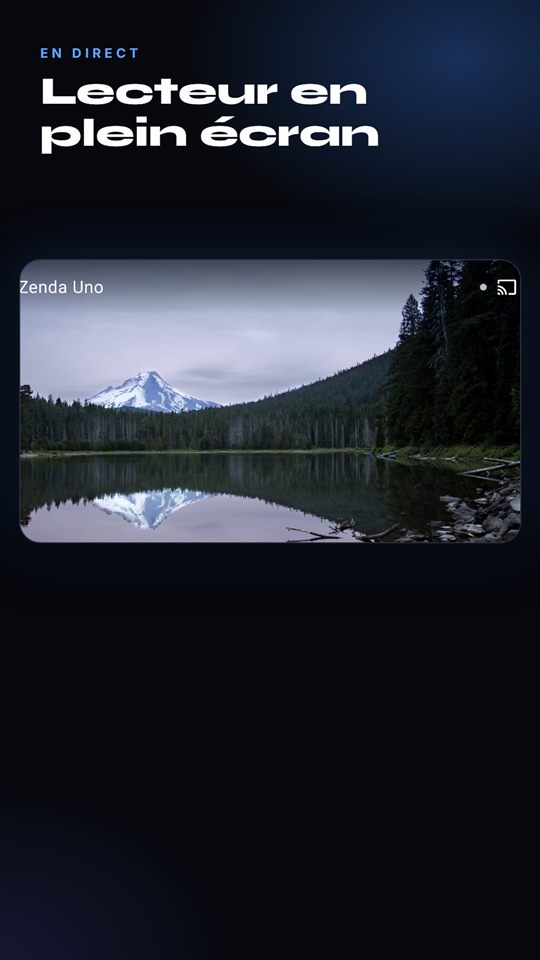 Lecture en direct sur un téléphone