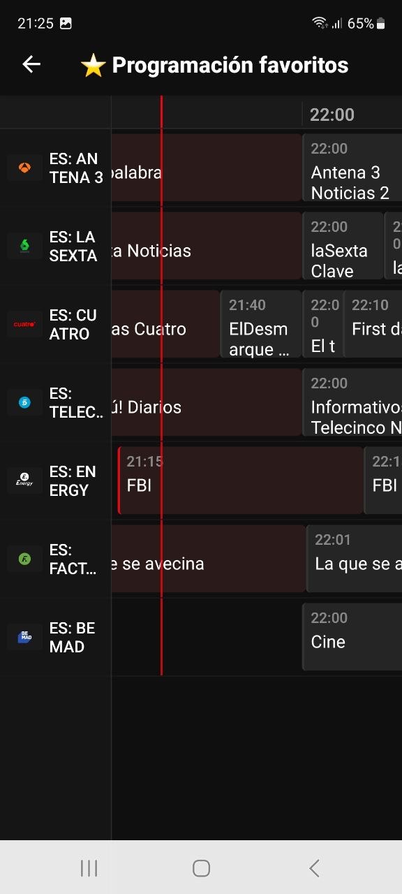 Guía de programación EPG en Easy IPTV