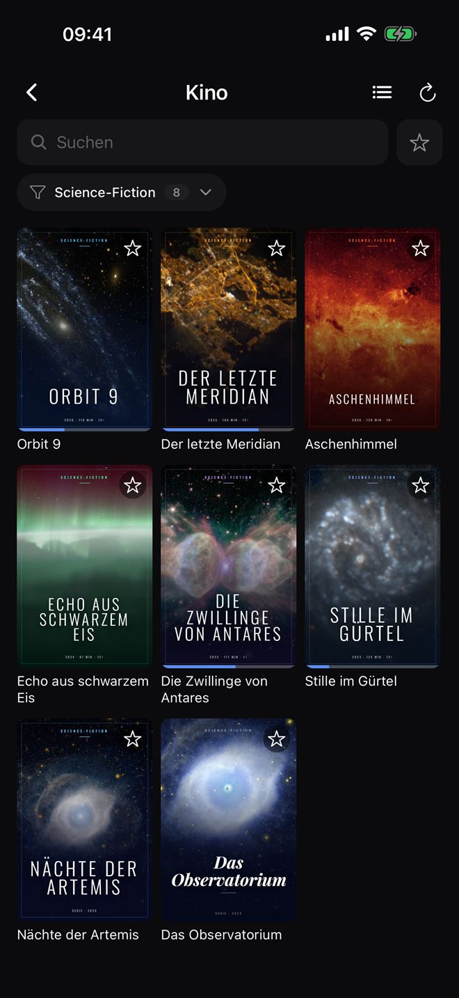 Cover-Raster mit Fortschrittsbalken in Plei