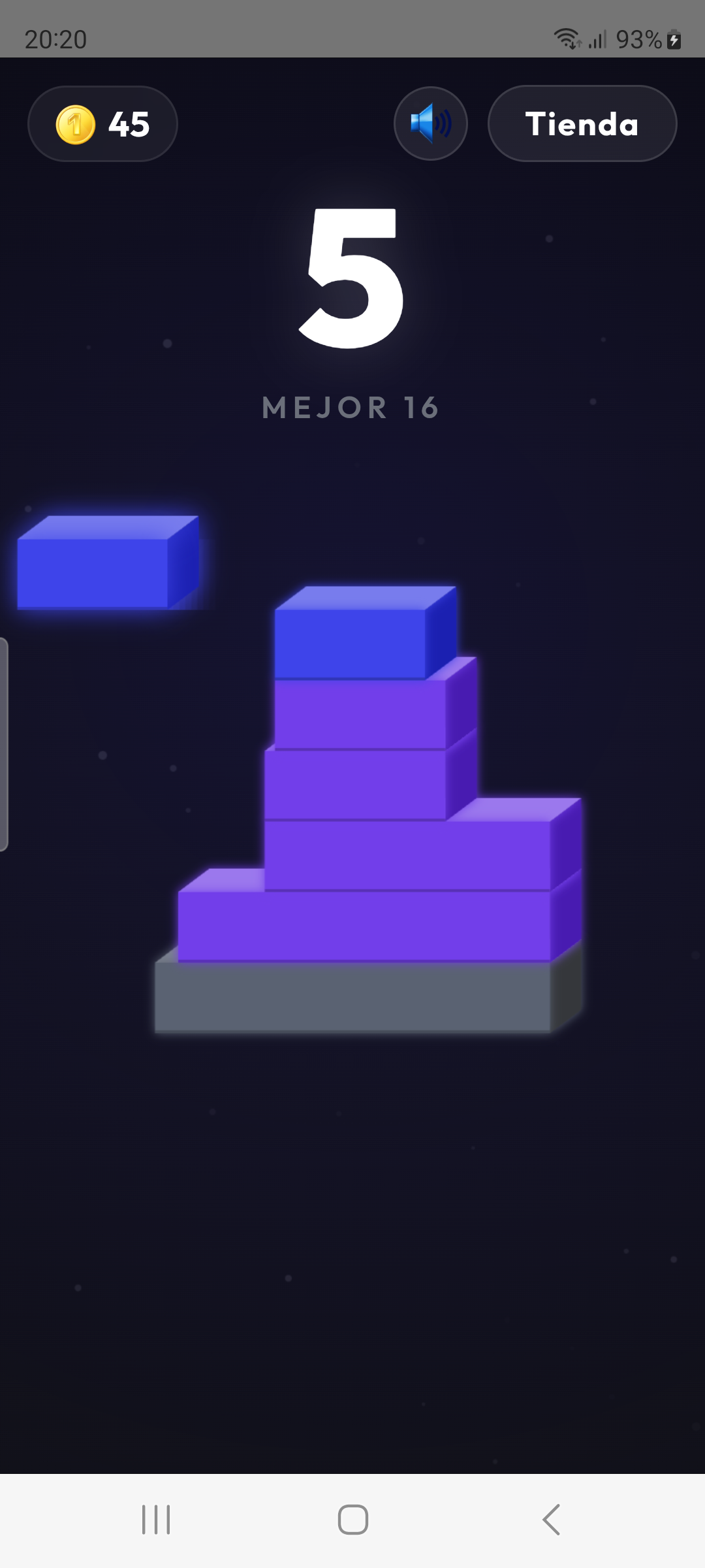 Apilando bloques en Stack & Crash